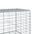 vidaXL Gabiónový kôš s krytom 100x100x50 cm pozinkované železo