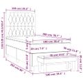 vidaXL Boxspring posteľ s matracom modrá 100x200 cm látka