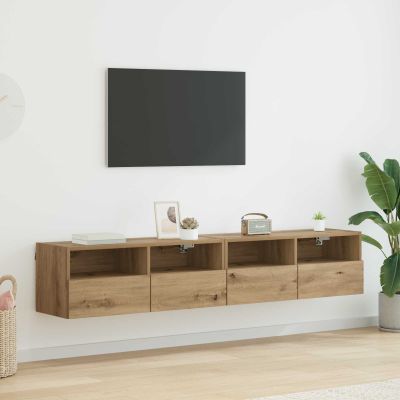 vidaXL TV Steny Skine Nástenný 2 pcs Remeselný dub 80 x 30 x 30 cm