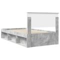 vidaXL Rám postele Betónová šedá 100 x 200 cm Masívne borovicové drevo