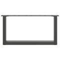 vidaXL Nohy konferenčného stolíka v tvare U, 2 ks, antracitové, 60 x (30-31) cm, oceľ