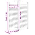 vidaXL Kladivové dvere 2 ks 100 x 40 cm Borovicový masív Biela