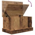 vidaXL Úložné boxy staré drevo 30x50x28 cm kompozitné drevo