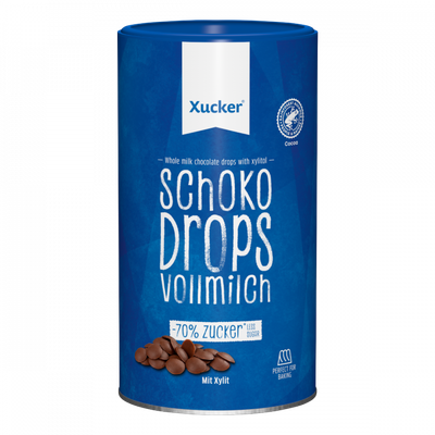 Celé mliečne čokoládové kvapky - Xucker, 200 g