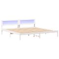 vidaXL Rám postele Biela 200 x 200 cm Masívne borovicové drevo