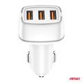 Nabíjačka do auta 2x USB-A + USB-C 32W 12/24V AMiO-03890