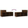 vidaXL Botník dymový dub 102x36x60 cm spracované drevo