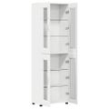vidaXL Highboard FLORIN 60 x 35 x 182 cm Biela Kompozitné drevo
