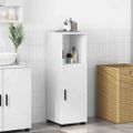 vidaXL Kúpeľňová skriňa Biela 30 x 35 x 95 cm Kompozitné drevo, Kov