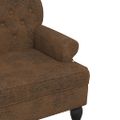 vidaXL Lavička s operadlom hnedá 119,5x64,5x75 cm umelá semišová koža