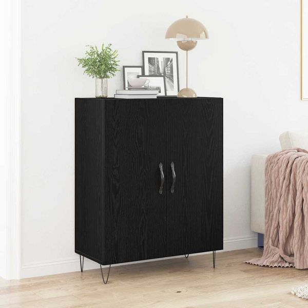 vidaXL Servírovacia skriňa Čierny dub 69,5 x 34 x 90 cm