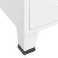 vidaXL Industriálna TV skrinka biela 105x35x42 cm kovová