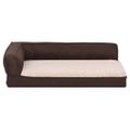 vidaXL Ergonomický matrac pre psa 75x53 cm ľanový vzhľad flís hnedý