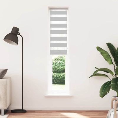 vidaXL Zebra roleta svetlosivá 40x230 cm šírka látky 35,9 cm polyester