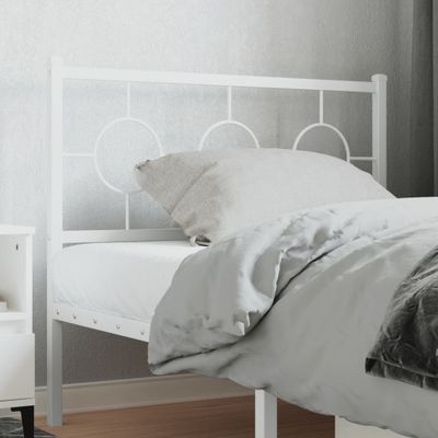 vidaXL Kovové náhradné čelo postele biele 100 cm