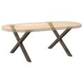 vidaXL Nohy konferenčného stolíka v tvare X, 2 ks, prírodná oceľ, 70 x (42-43) cm, oceľ
