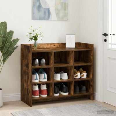 vidaXL Skriňa na topánky Dymový dub 85 x 39,5 x 70 cm Kompozitné drevo