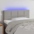 vidaXL Čelo postele s LED bledosivé 100x5x78/88 cm látka
