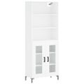 vidaXL Vysoká skrinka biela 69,5x34x180 cm spracované drevo