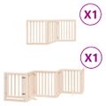 vidaXL Brána pre psa s dverami skladacia 9 panely 450cm topoľové drevo