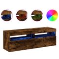 vidaXL TV skrinky 2 ks s LED, tmavý dub 60x35x40 cm