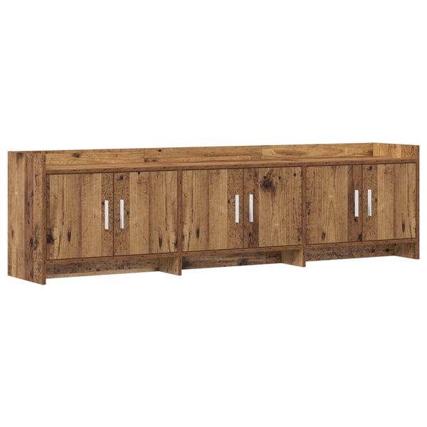vidaXL TV skrinka 168 x 33 x 47 cm Staré drevo Kompozitné drevo