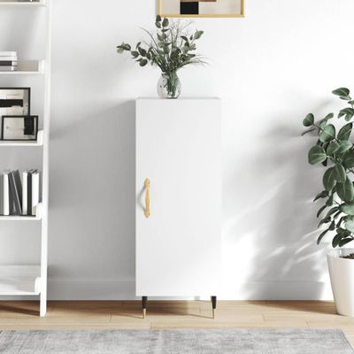 vidaXL Komoda lesklá biela 34,5x34x90 cm spracované drevo