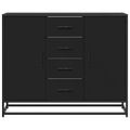 vidaXL Komoda čierna 92x35x76 cm kompozitné drevo