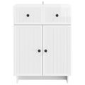 vidaXL Servírovacia skriňa Biela s vysokým leskom 66 x 34,5 x 90 cm