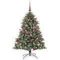 vidaXL Umelý vianočný stromček Zelená 150 cm PVC, plast a oceľ