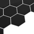 vidaXL Hexagónová dlažba 20 ks Čierna 30 x 30 cm Polyuretán a PET