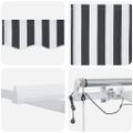 vidaXL Automaticky zaťahovacia markíza LED antracit a biela 400x300 cm