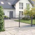 vidaXL Dvojitá brána WOERDEN 299,5 x 199,5 cm Oceľ Sivá Zamykateľné