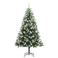 vidaXL Umelý vianočný stromček s umelým snehom 300 LED Teplá biela