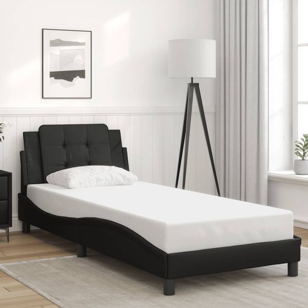 vidaXL Rám postele bez matraca Zadar čierny 80x200 cm umelá koža