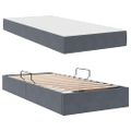 vidaXL Postel s úložným prostorem a matrací Tmavo šedá 90 x 200 cm