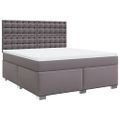 vidaXL Boxspring posteľ s matracom sivá 180x200 cm umelá koža