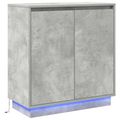vidaXL LED komoda Betónovo sivá 71 x 34,5 x 75 cm Kompozitné drevo