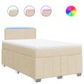 vidaXL Boxspring posteľ s matracom krémová 120x190 cm látka
