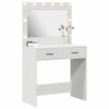 vidaXL Toaletný stolík Biela 78,5 x 41 x 135 cm Kompozitné drevo