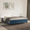 vidaXL Matrac s taštičkovými pružinami stredná tvrdosť tmavomodrá 160x210x20 cm zamat