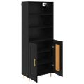 vidaXL Highboard Čierny dub 69,5 x 34 x 180 cm Kompozitné drevo