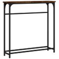 vidaXL Konzolový stolík dymový dub 75x19,5x75 cm kompozitné drevo