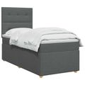 vidaXL Posteľ boxspring s matracom Tmavosivá 80 x 200 cm Látka