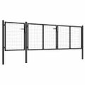 vidaXL Záhradná brána z ocele 400x75 cm antracitová