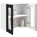 vidaXL Nástenný sklenený kabinet LUCCA Čierny dub 60 x 31 x 60 cm