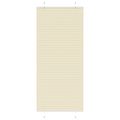 vidaXL Skladaná roleta krémová 95x200 cm, šírka látky 94,4 cm, polyester