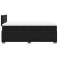 vidaXL Posteľný rám boxspring s matracom čierny 120x200 cm zamat