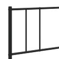 vidaXL Kovový rám postele s čelom čierny 200x200 cm