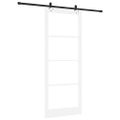 vidaXL Posuvné dvere Biela 93 x 232 cm Masívne borovicové drevo a sklo